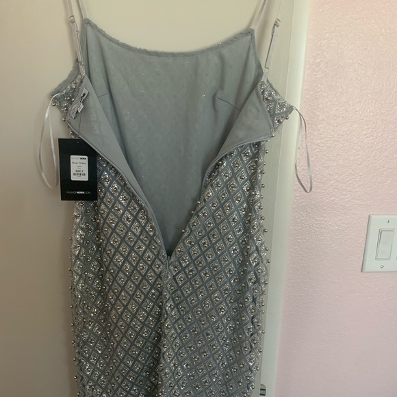 Silver pearl & glitter dress - Picture 3 of 3